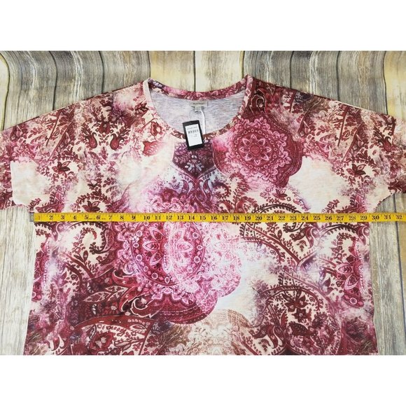 AVENUE Women Point Front Top Shirt Plus Size 14/16 Floral Short Sleeve New - Picture 8 of 14